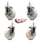 Service Caster 5'' Nylon Wheel Swivel 7/16'' Grip Ring Stem Caster Set 2 Brakes, 4PK SCC-GR20S514-NYS-TLB-716138-2-S-2 - alternate 2